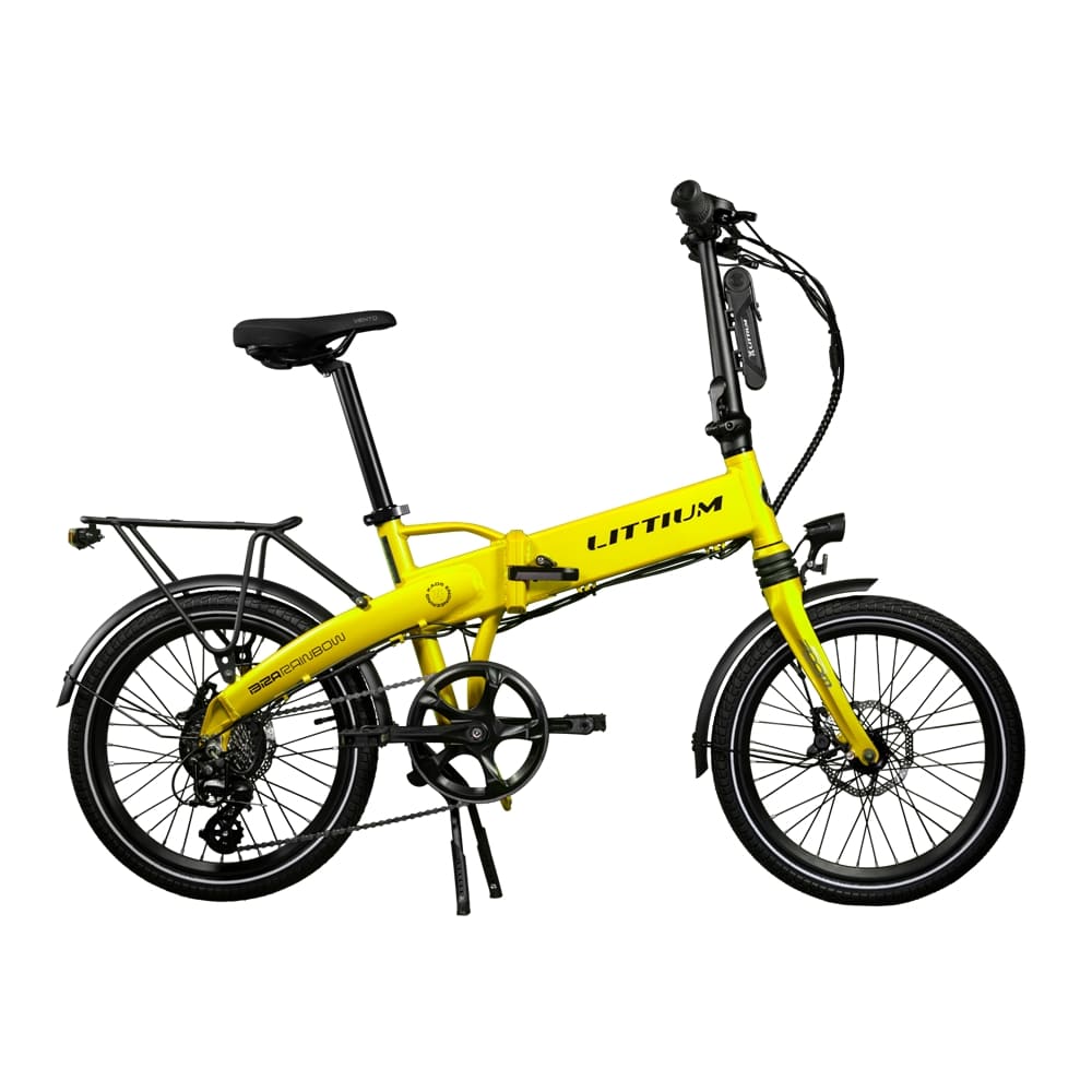 bicicleta-electrica-plegable-littium-ibiza-rainbow-yellow-stone